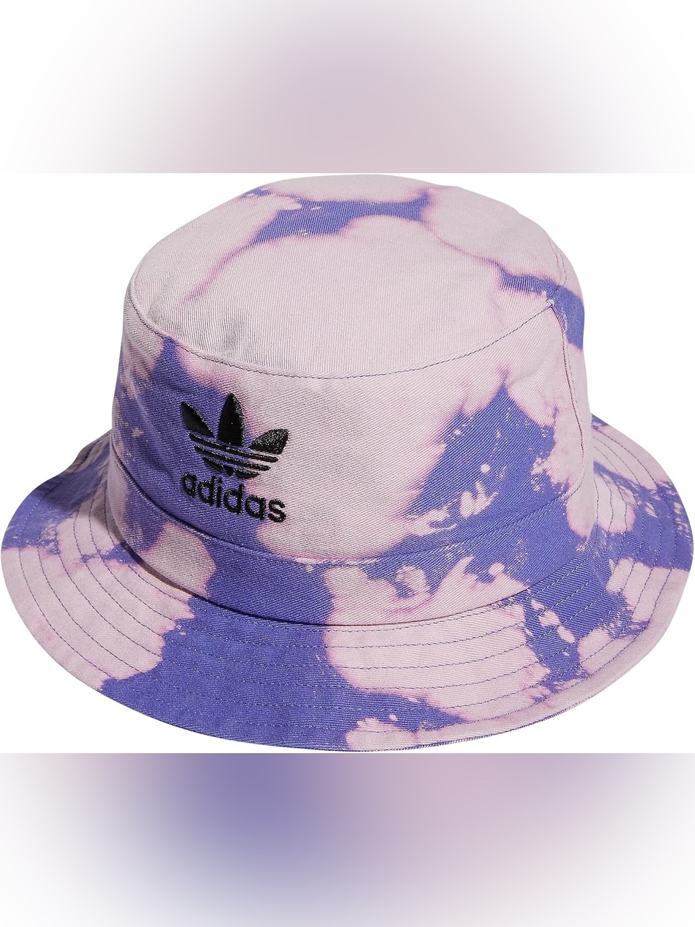 adidas Women’s Pink & Purple Tie-Dye Bucket Hat with Black Logo